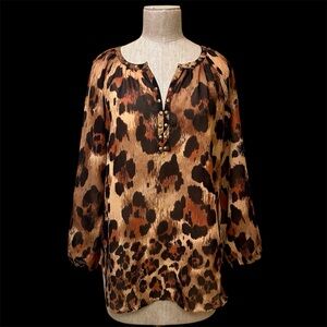 beachlunchlounge Relaxed Leopard Print Blouse